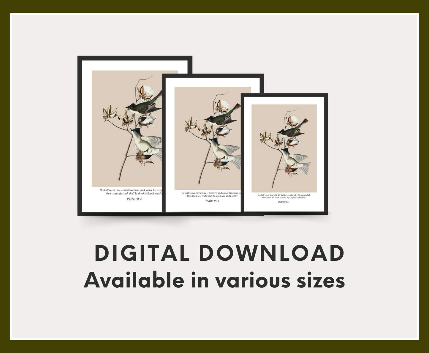 Scripture Wall Art Set of 3 - Vintage Inspired