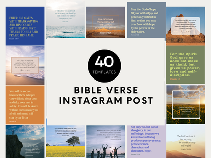 40 Scripture Instagram Templates - Hope & Guidance