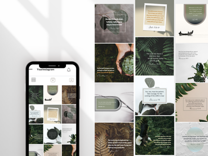 Nature Aesthetic Instagram Template, quick and easy editable in Canva.