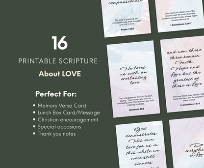Scripture Cards Purple - About Love