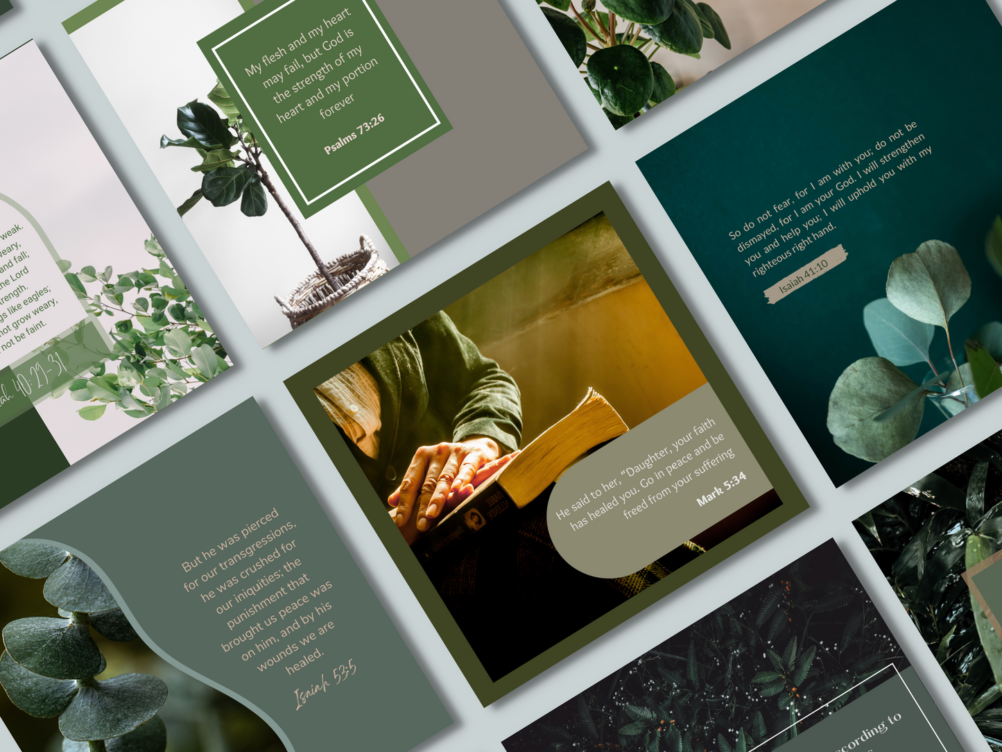 25 Scripture Instagram Template - Greenery