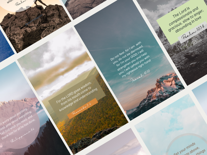 Bundle Scripture Instagram Post and Story Template - Hope & Guidance