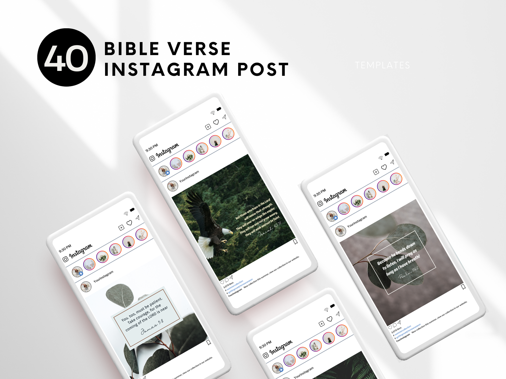 Ready to post Bible Verse Instagram Template about Hope and Guidance