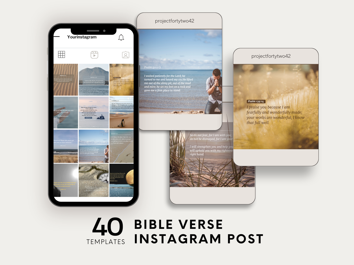 Bible Verse Instagram Template Post with scripture from NIV