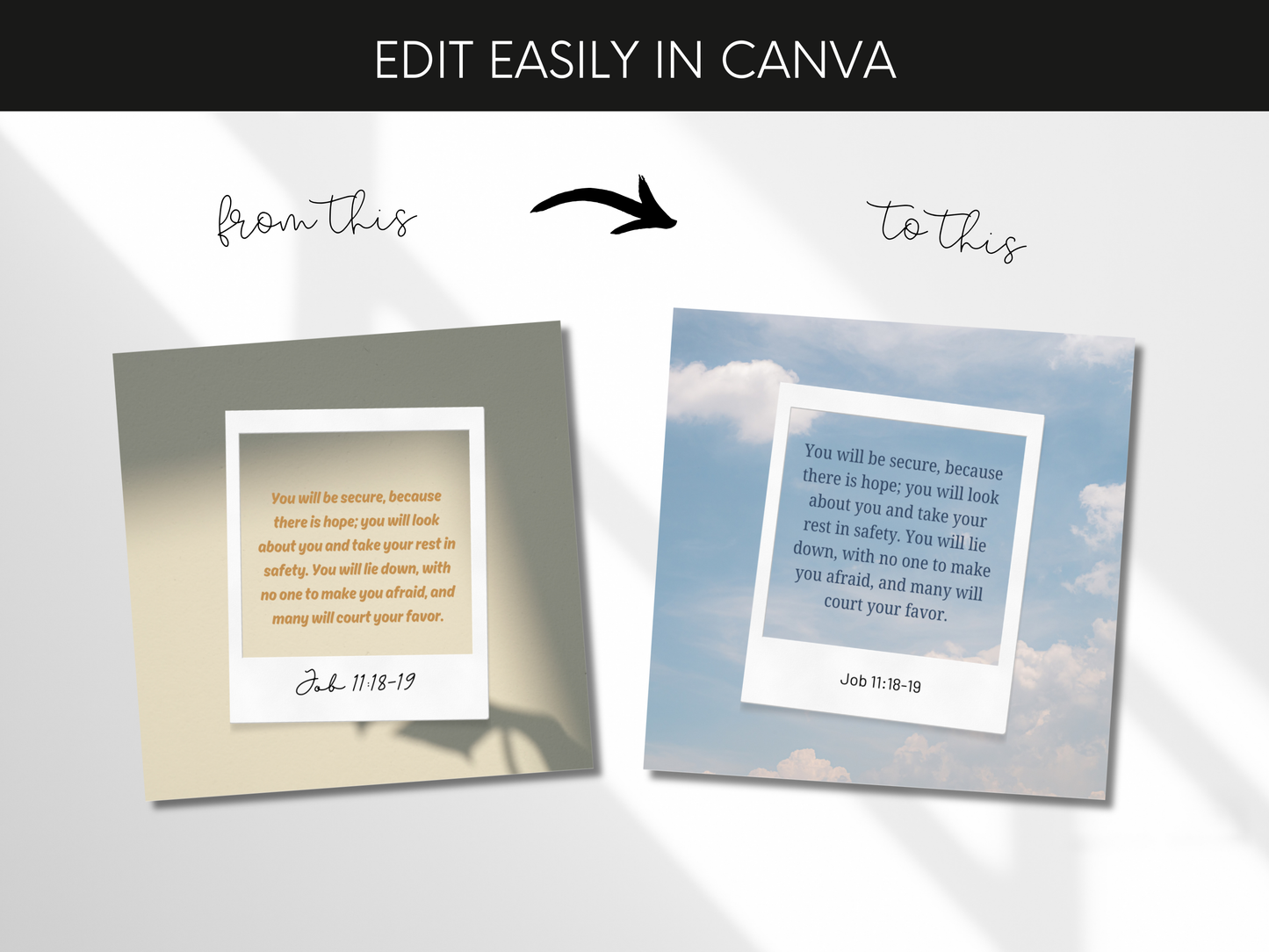 40 Bible Verse Instagram Templates - Hope & Guidance
