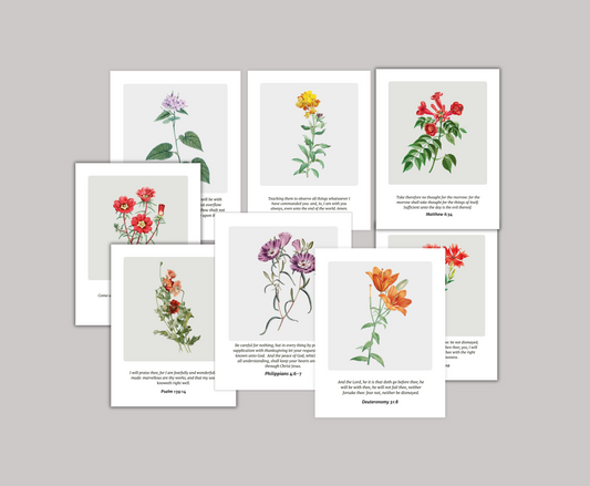 Floral Scripture Cards - Vintage Inspired